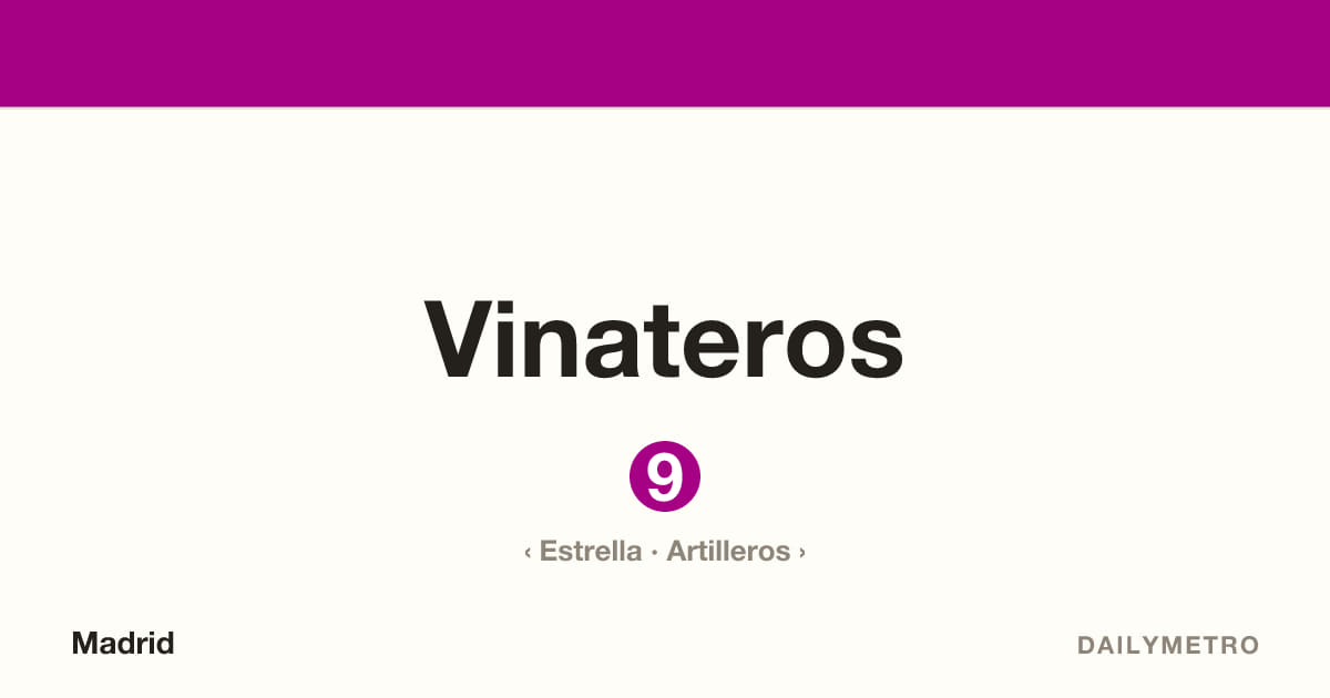 Estación Vinateros · Líneas 9