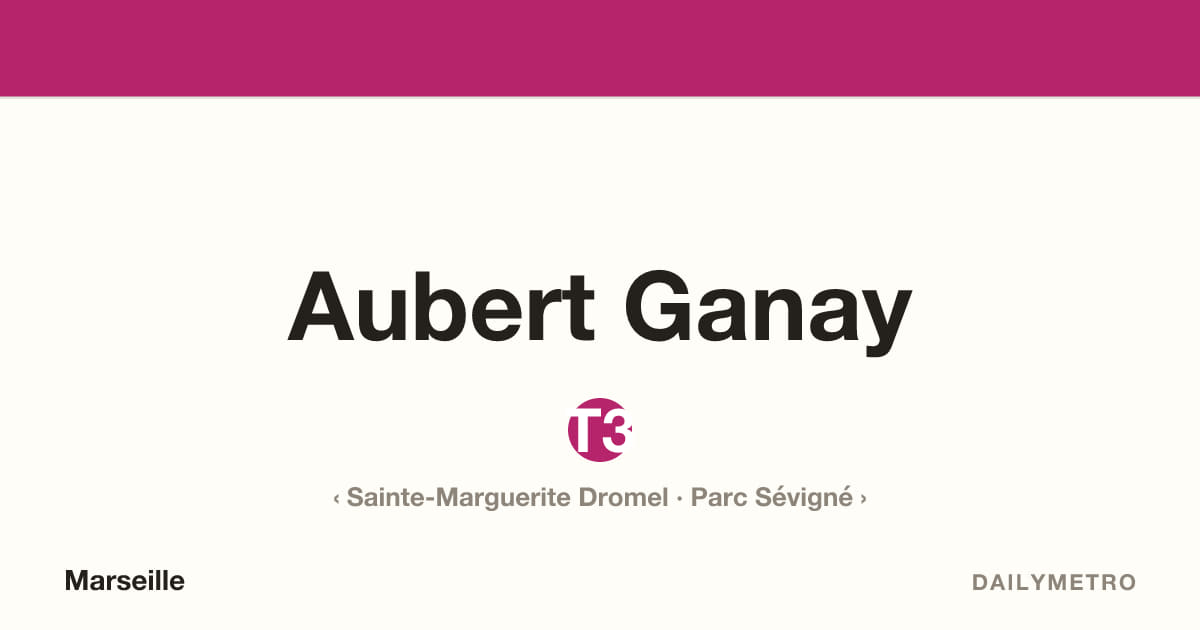 Station Aubert Ganay · Lignes T3