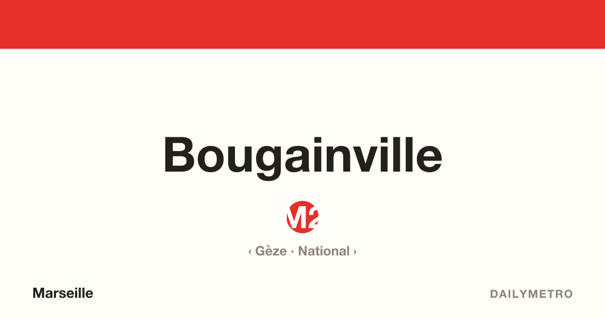 Station Bougainville · Lignes M2