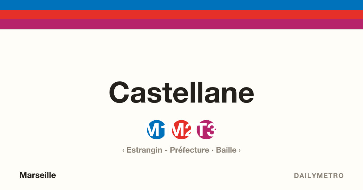 Station Castellane · Lignes M1, M2, T3
