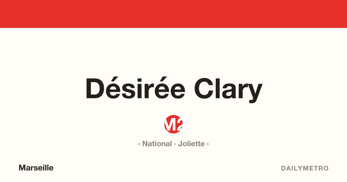 Station Désirée Clary · Lignes M2