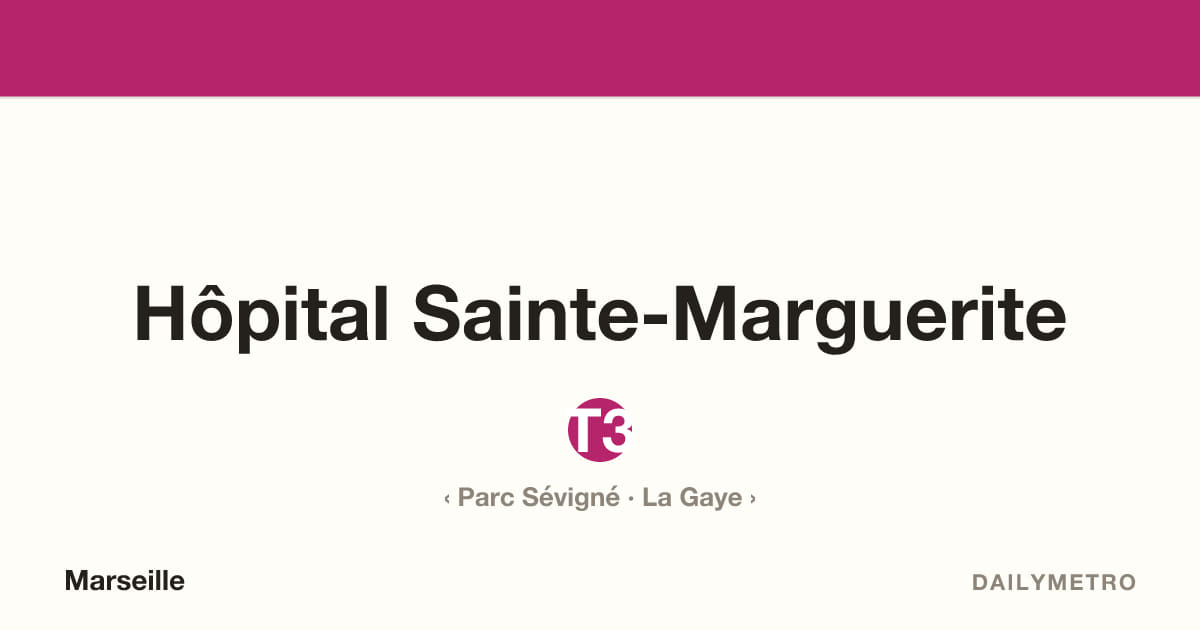 Station Hôpital Sainte-Marguerite · Lignes T3