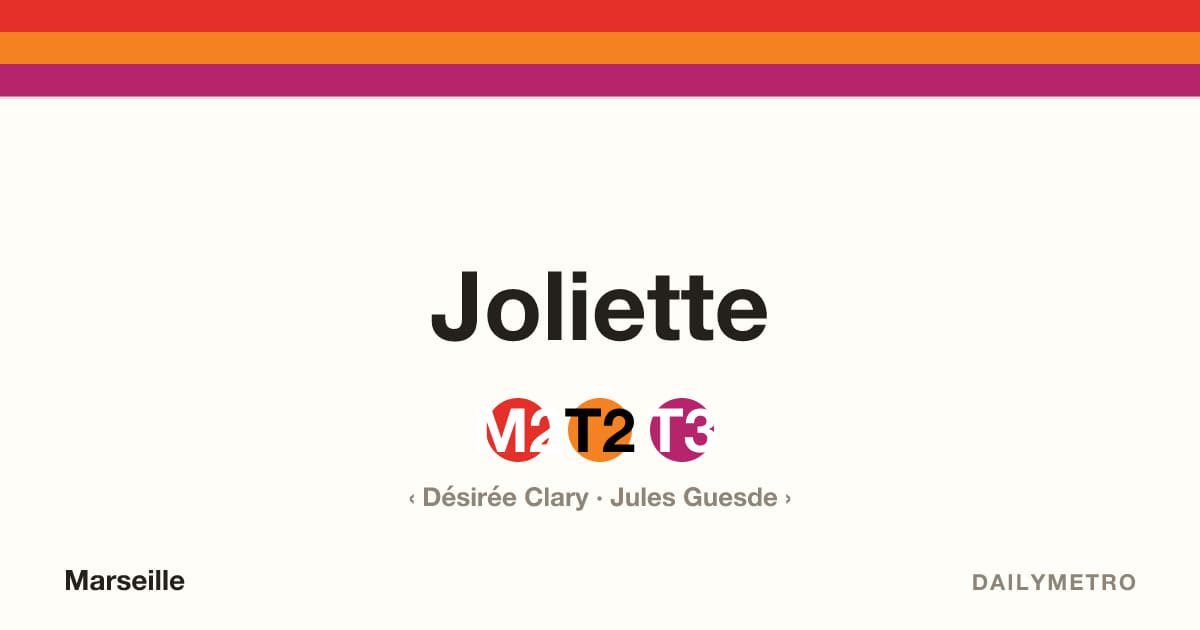 Station Joliette · Lignes M2, T2, T3