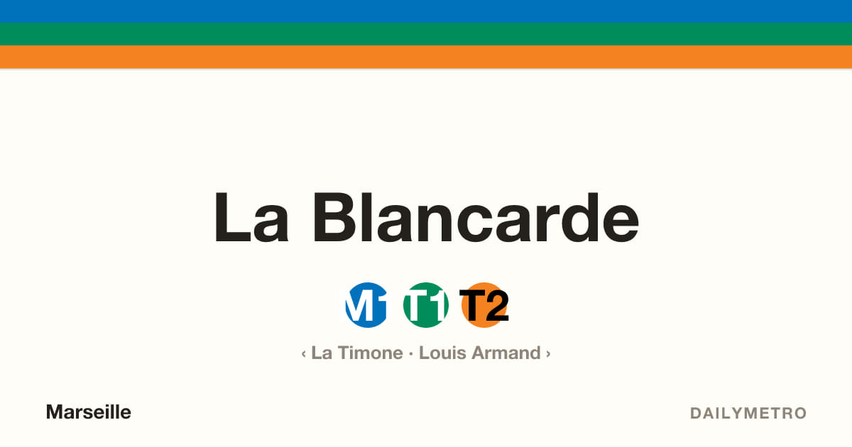 Station La Blancarde · Lignes M1, T1, T2