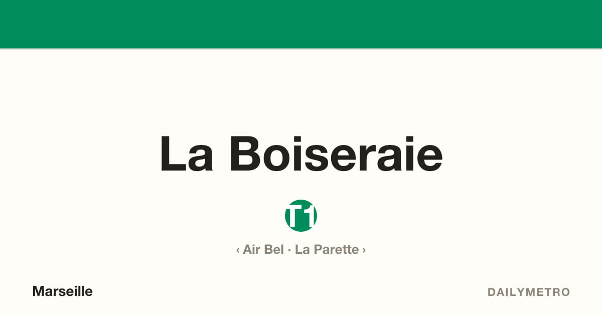 Station La Boiseraie · Lignes T1