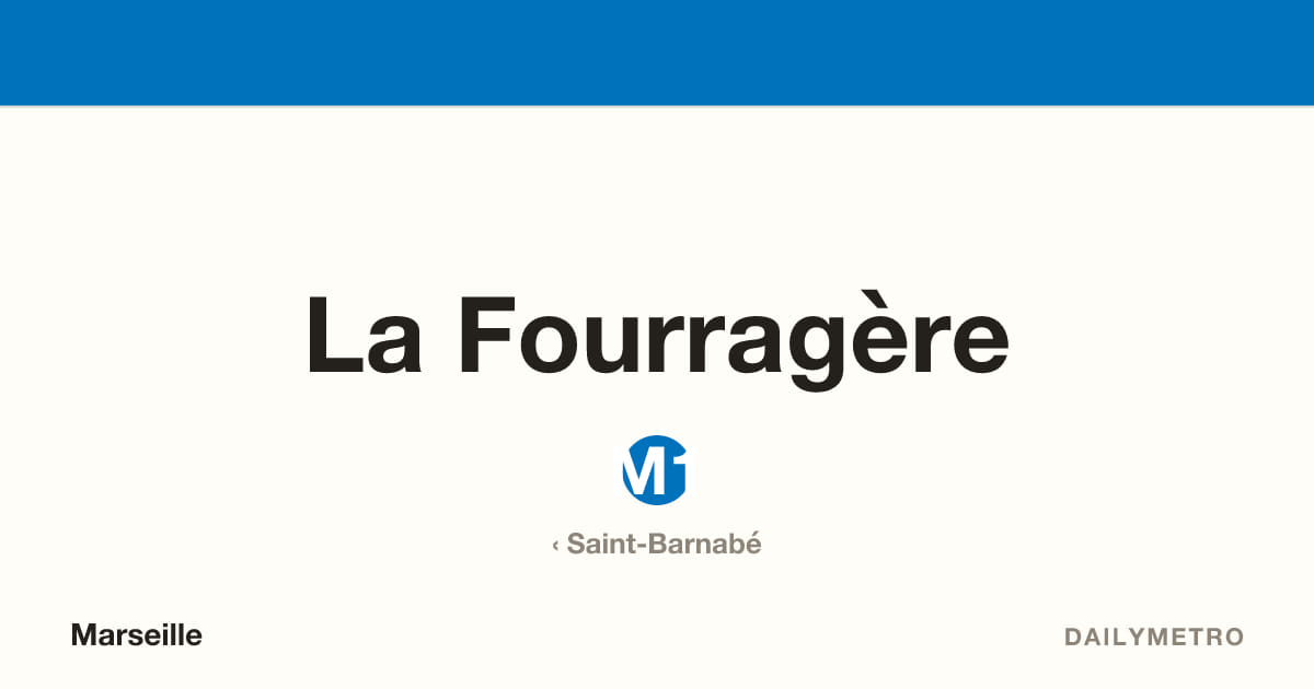 Station La Fourragère · Lignes M1