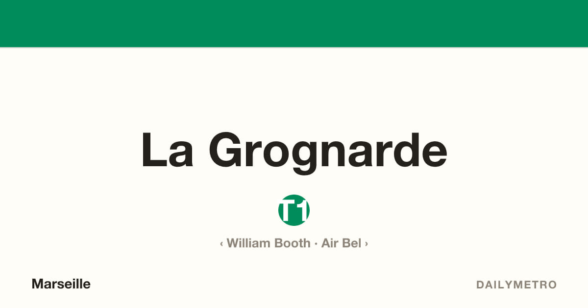 Station La Grognarde · Lignes T1
