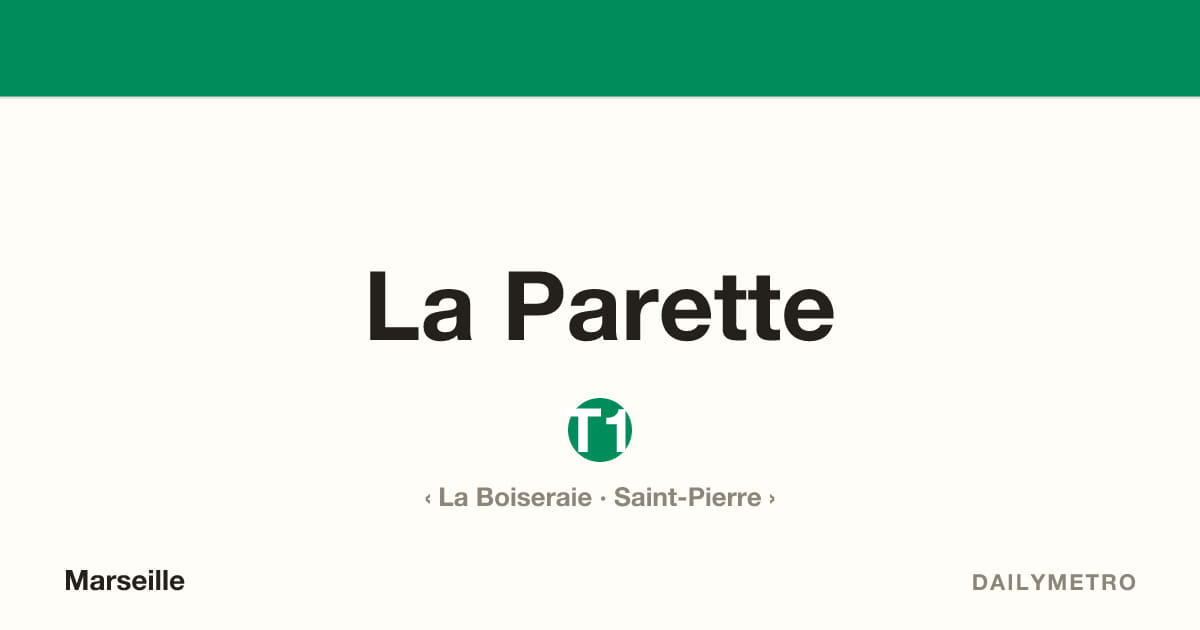 Station La Parette · Lignes T1