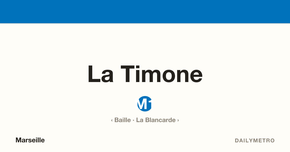 La Timone station · Lines M1