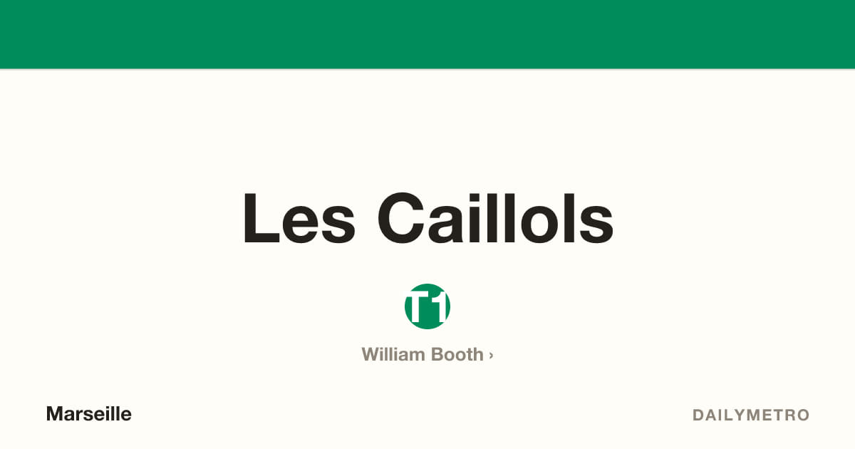 Station Les Caillols · Lignes T1
