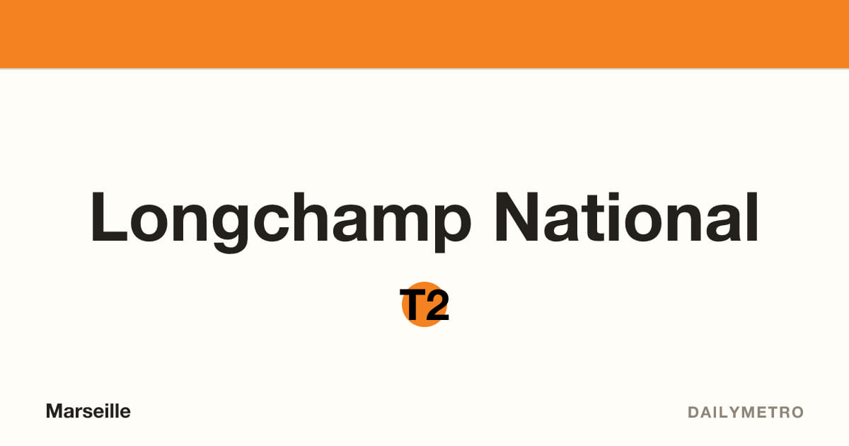 Longchamp National station · Lines T2