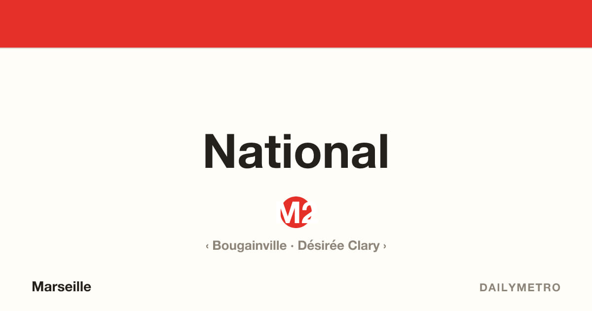 Station National · Lignes M2