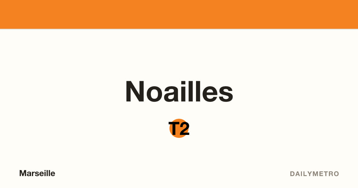 Station Noailles · Lignes T2