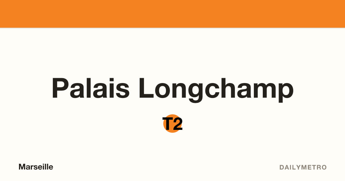 Station Palais Longchamp · Lignes T2
