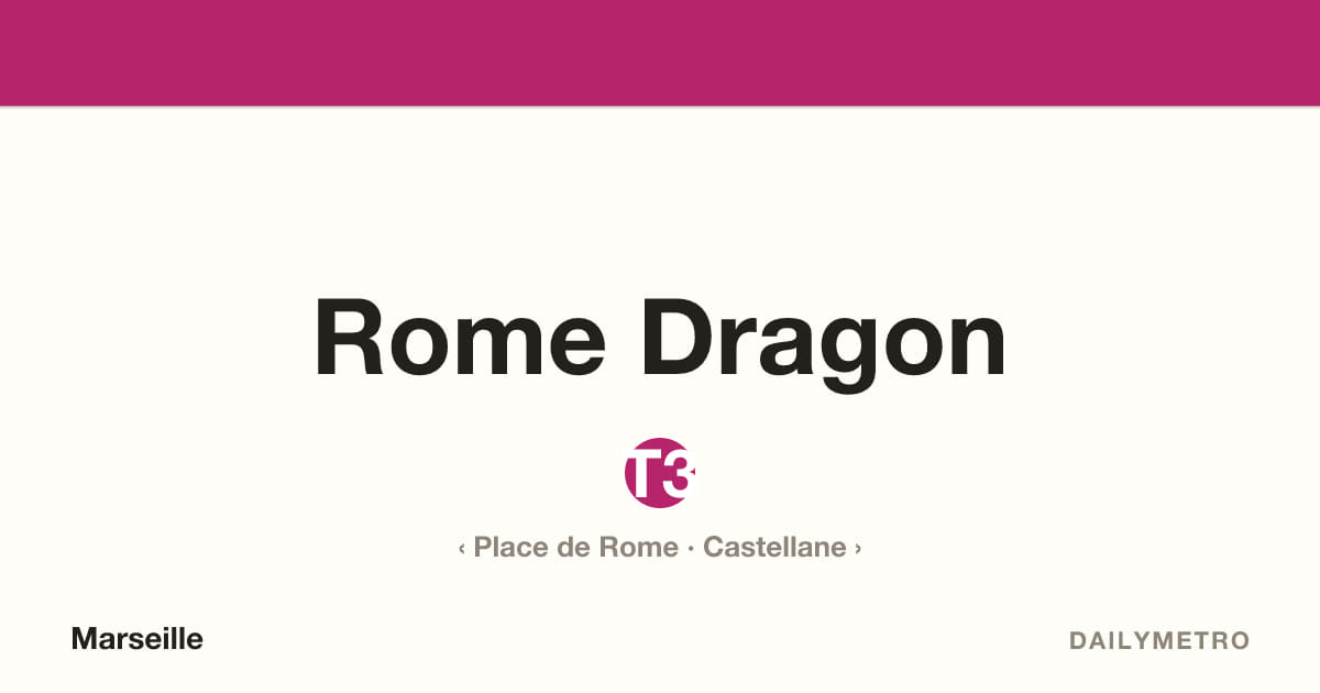 Station Rome Dragon · Lignes T3