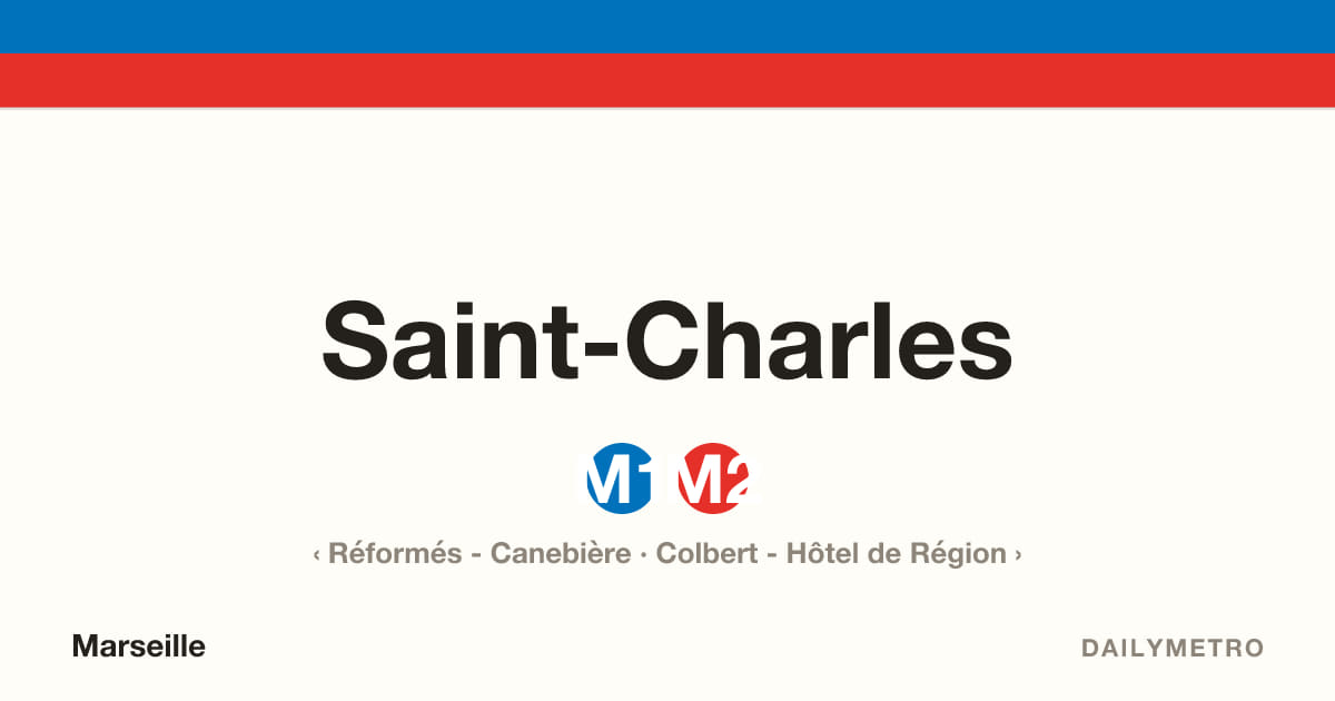 Station Saint-Charles · Lignes M1, M2