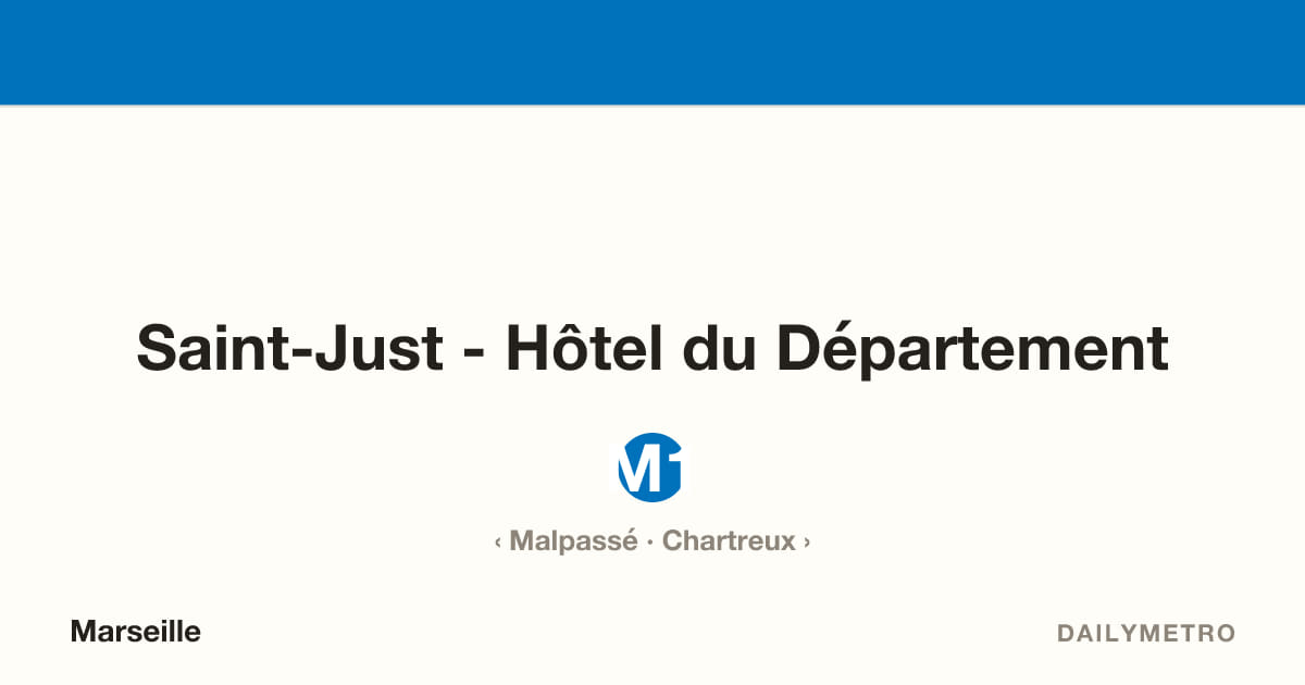 Station Saint-Just - Hôtel du Département · Lignes M1