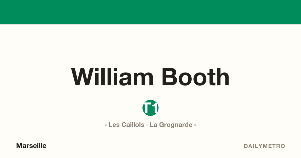 Station William Booth · Lignes T1