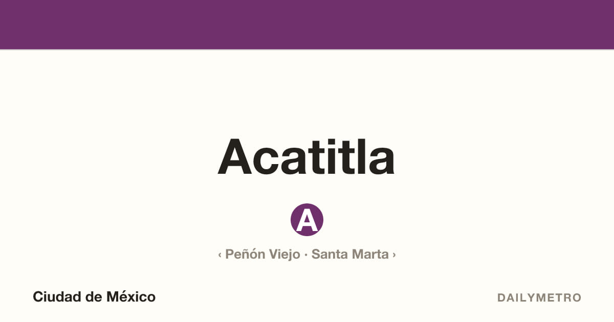 Acatitla station · Lines A