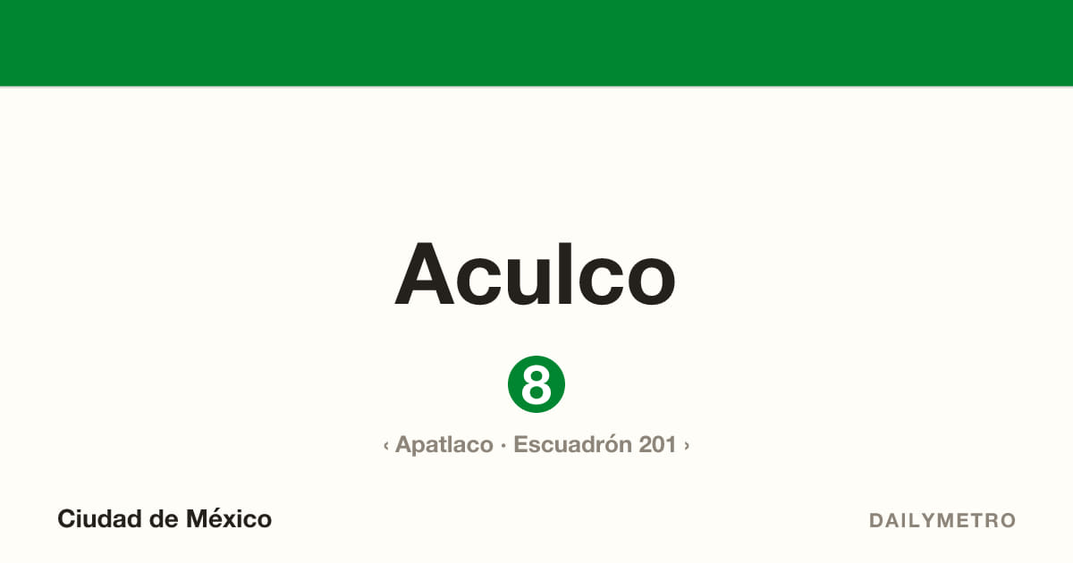Estación Aculco · Líneas 8