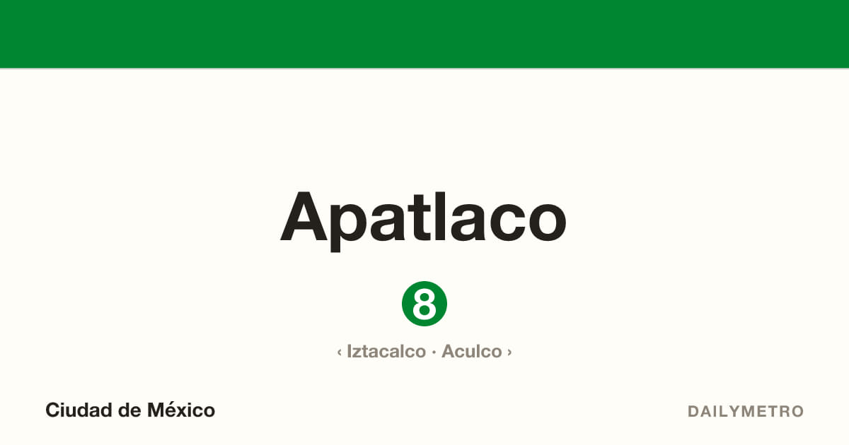 Estación Apatlaco · Líneas 8