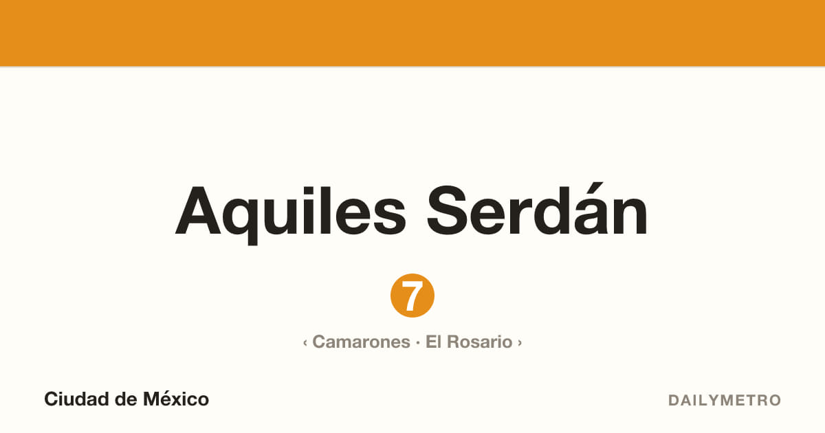 Estación Aquiles Serdán · Líneas 7