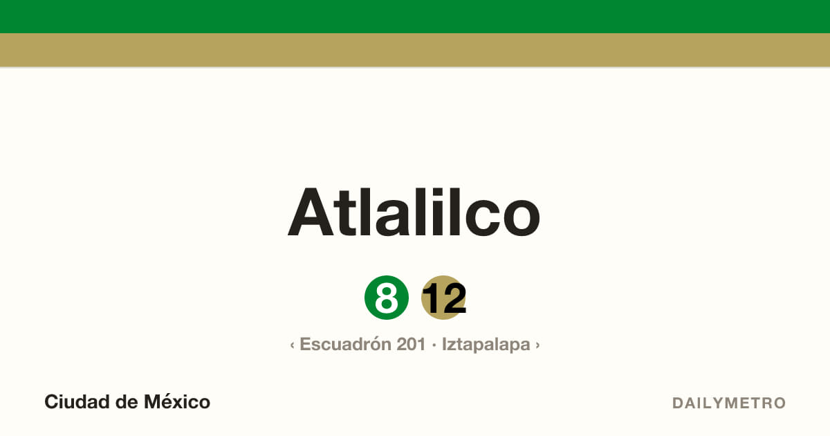 Atlalilco station · Lines 8, 12