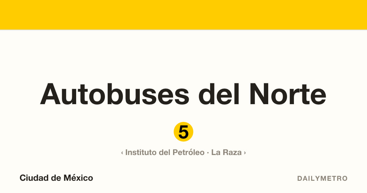 Autobuses del Norte station · Lines 5