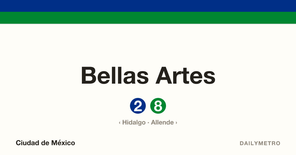 Estación Bellas Artes · Líneas 2, 8