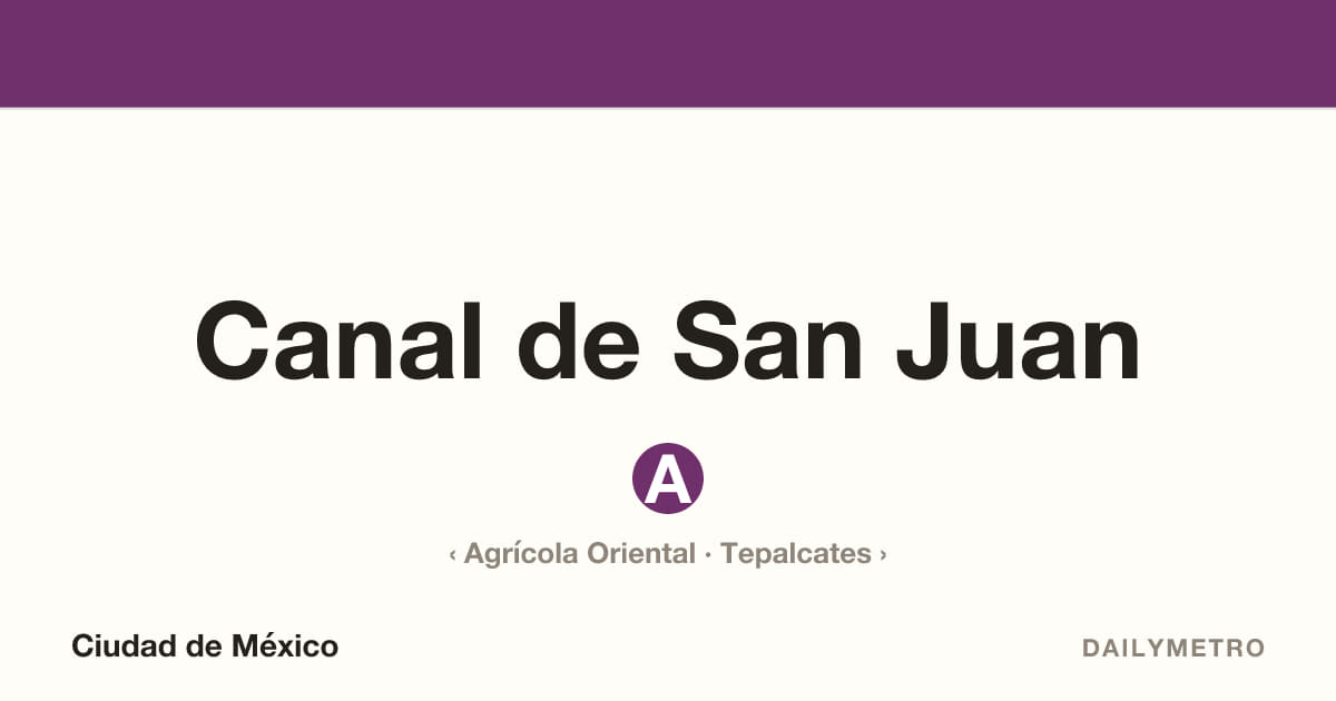 Canal de San Juan station · Lines A