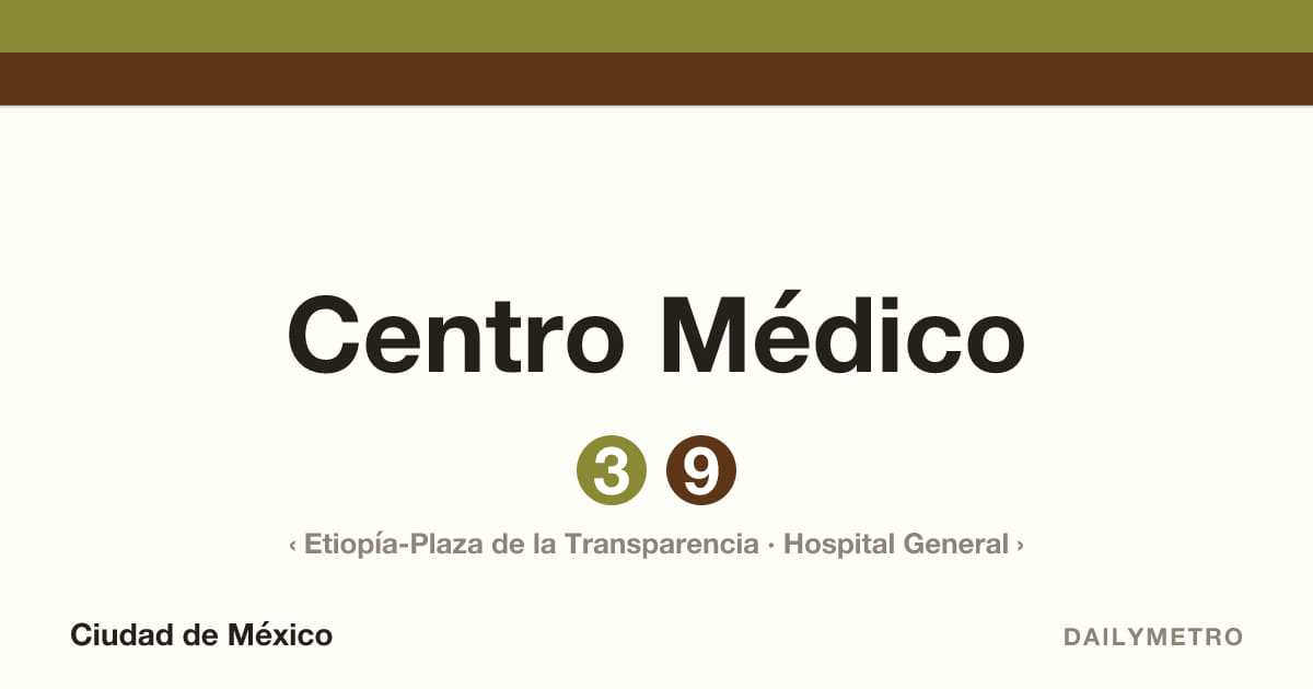 Estación Centro Médico · Líneas 3, 9