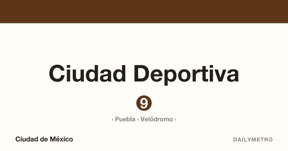 Estación Ciudad Deportiva · Líneas 9