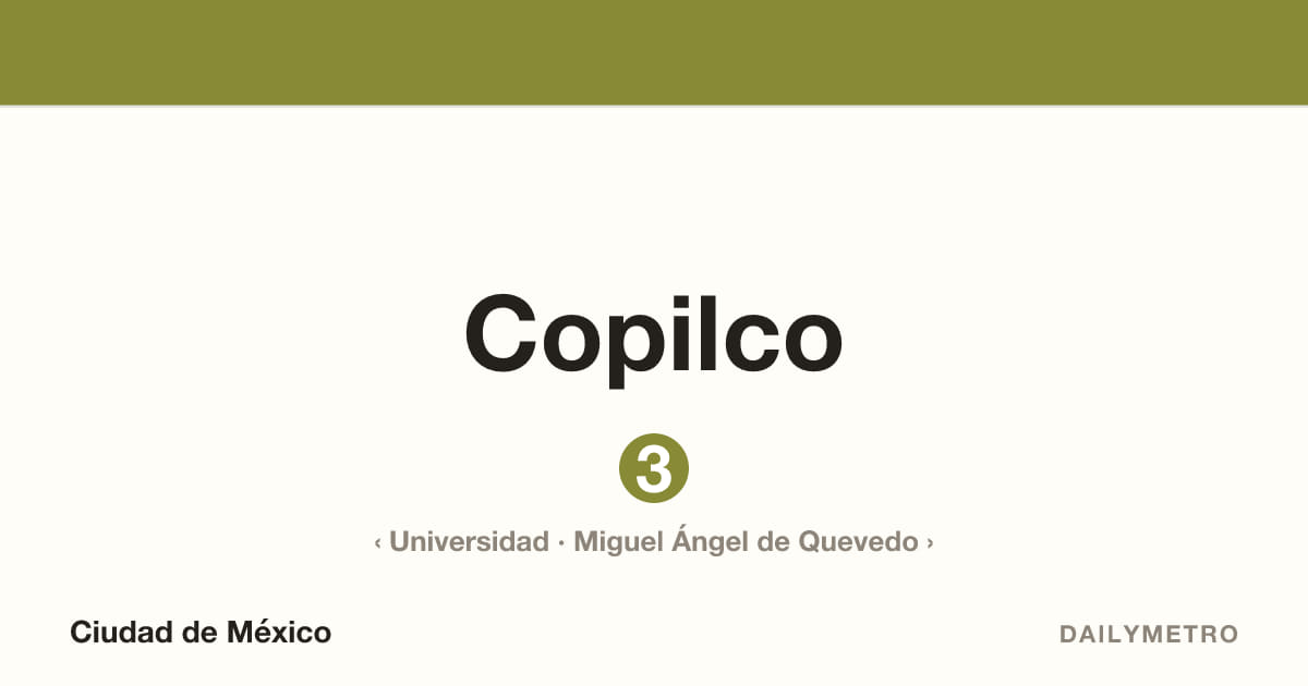 Estación Copilco · Líneas 3