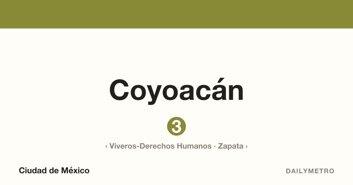 Estación Coyoacán · Líneas 3