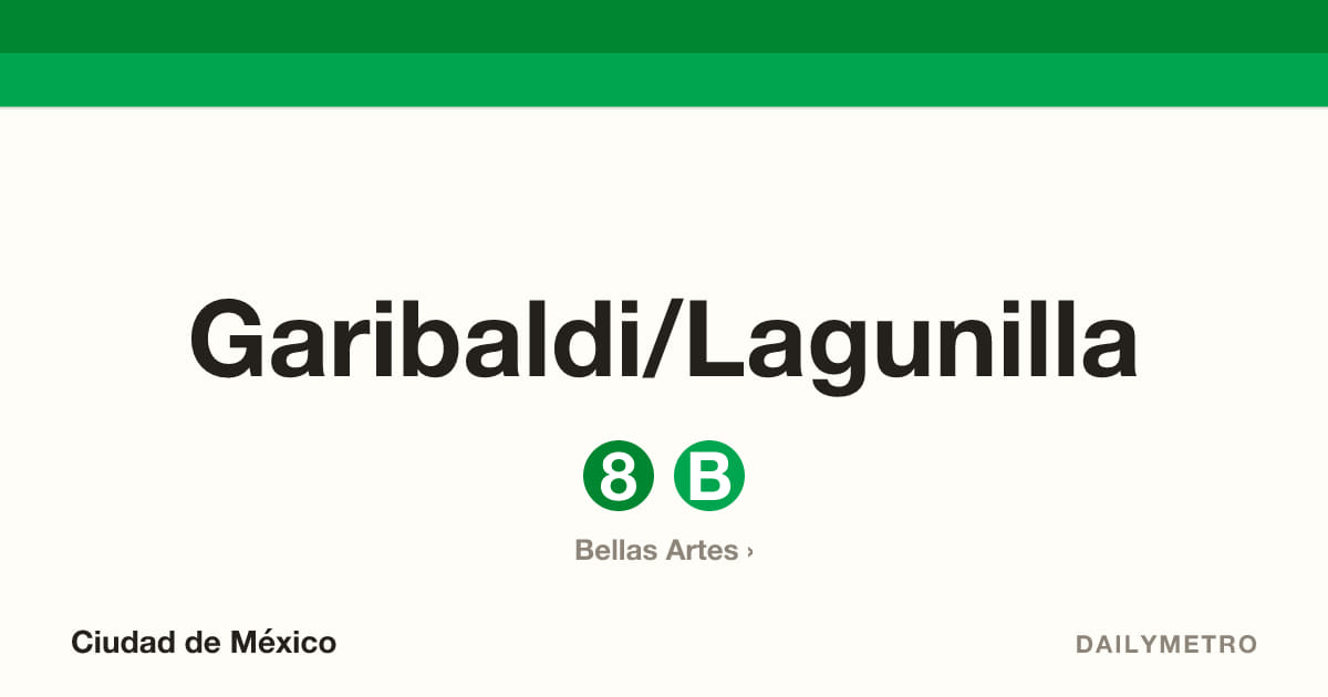 Garibaldi/Lagunilla station · Lines 8, B