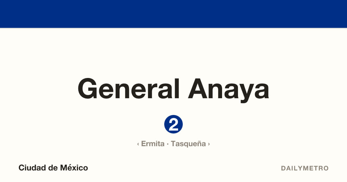 Estación General Anaya · Líneas 2