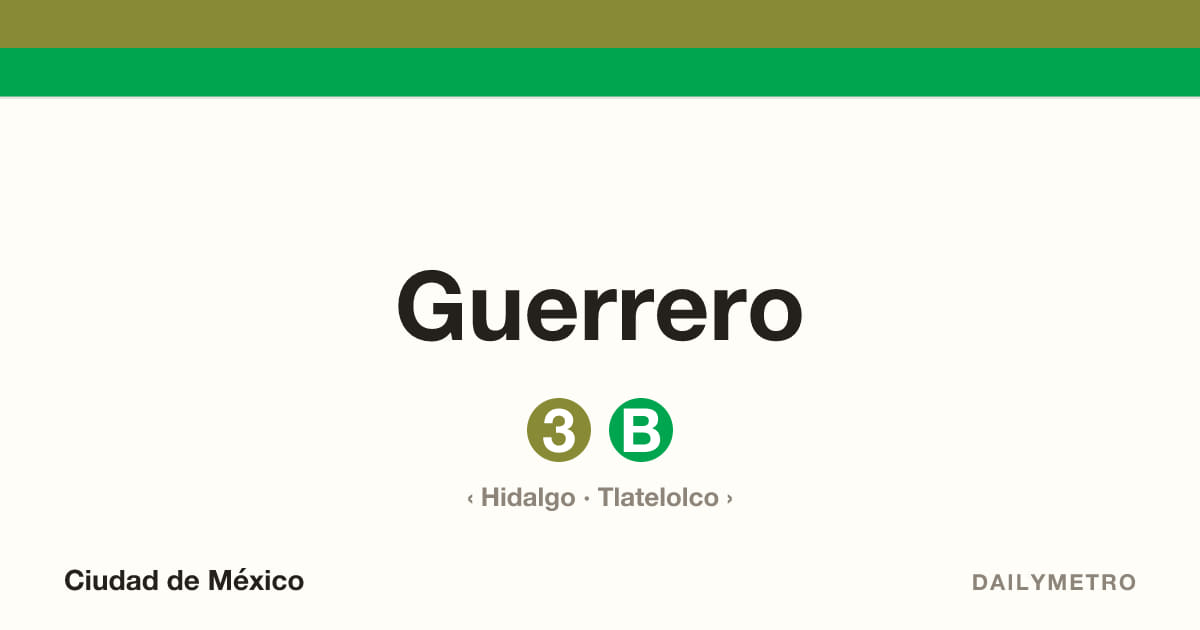 Guerrero station · Lines 3, B