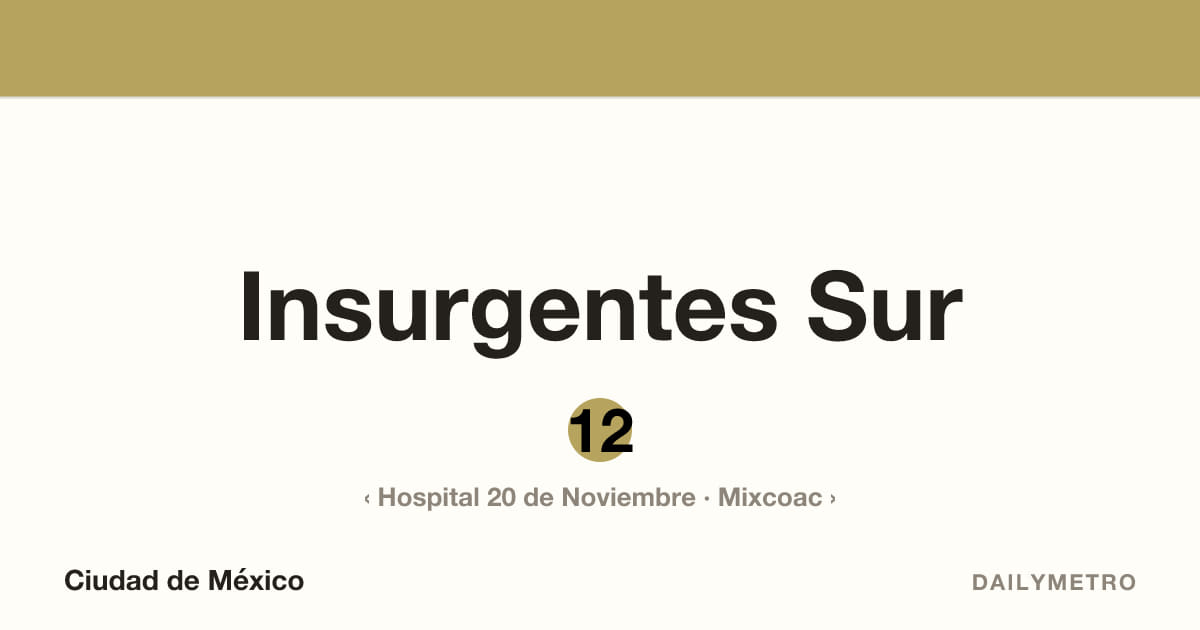 Estación Insurgentes Sur · Líneas 12
