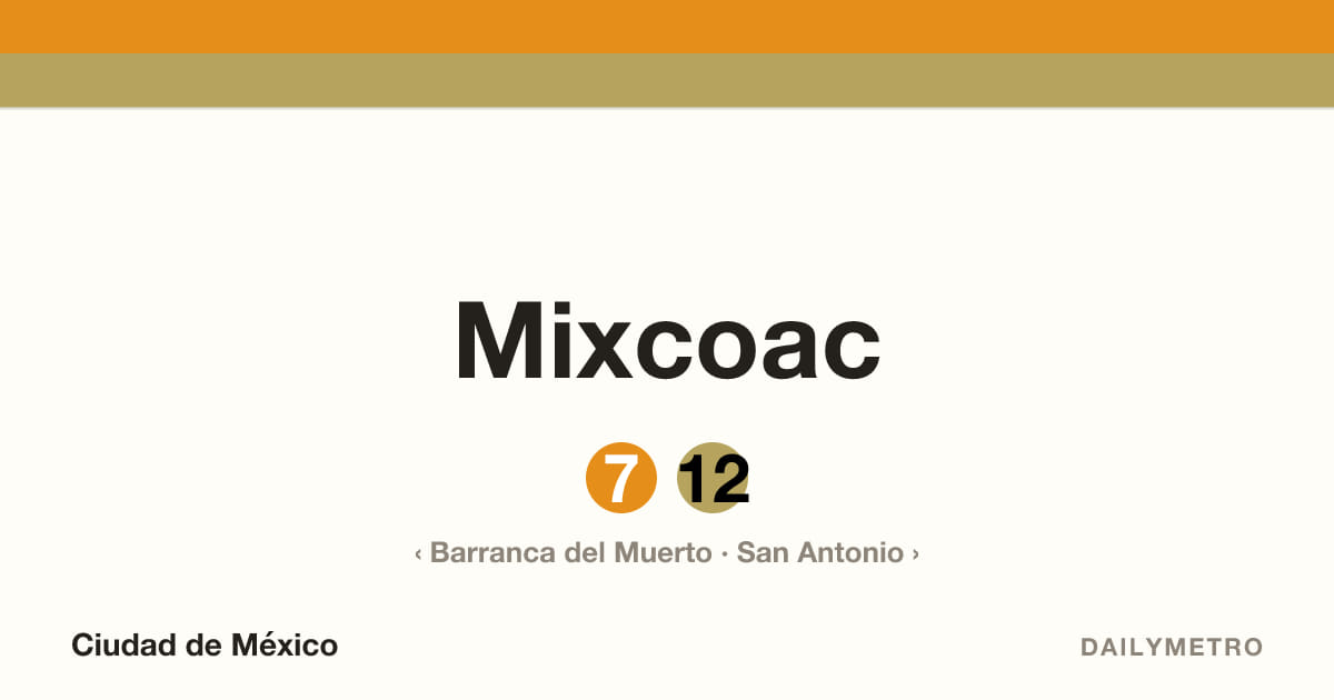 Estación Mixcoac · Líneas 7, 12