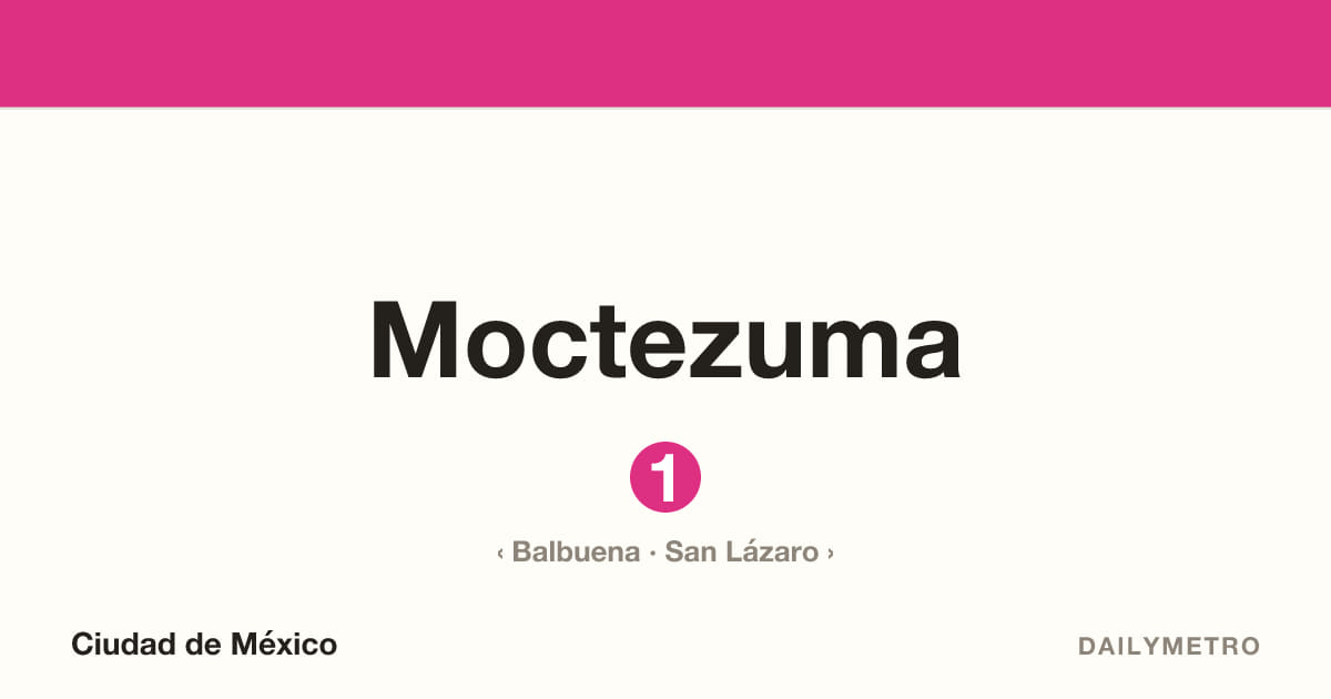 Estación Moctezuma · Líneas 1