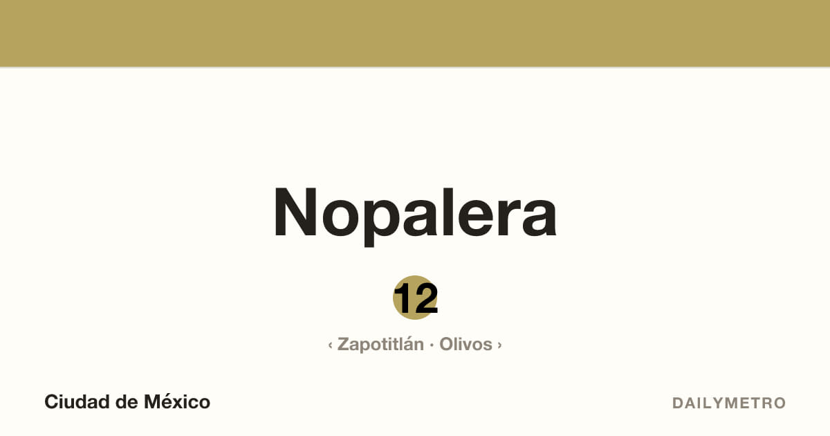 Estación Nopalera · Líneas 12