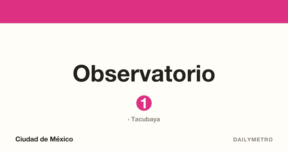Estación Observatorio · Líneas 1