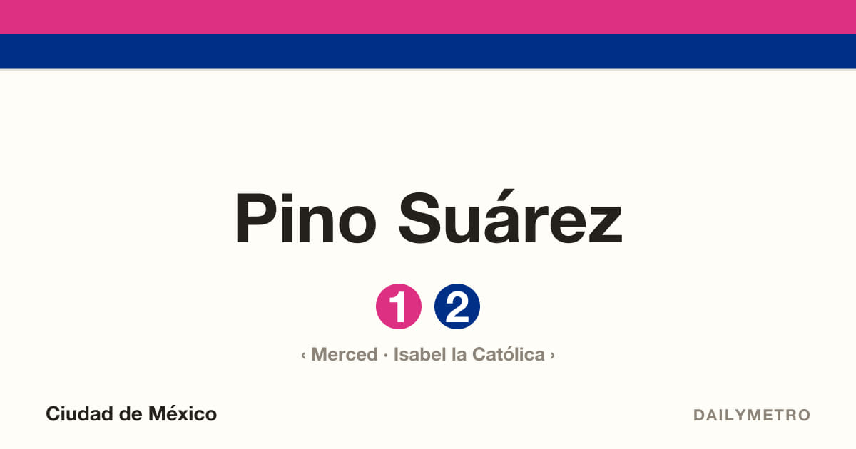 Estación Pino Suárez · Líneas 1, 2