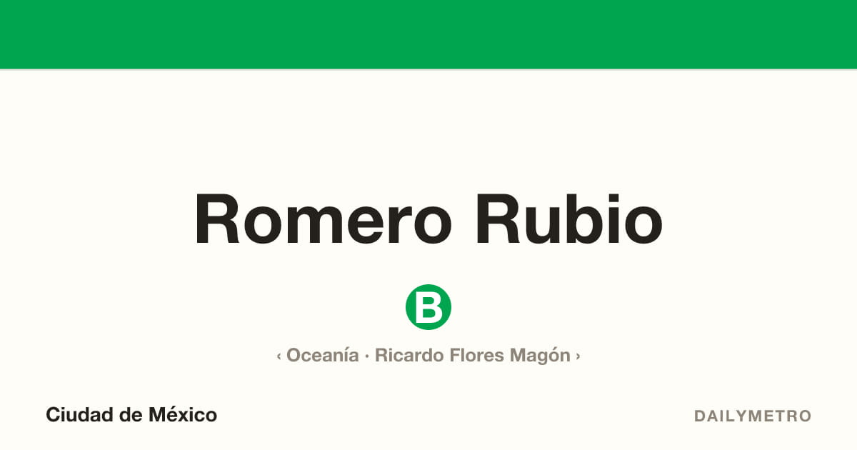 Romero Rubio station · Lines B