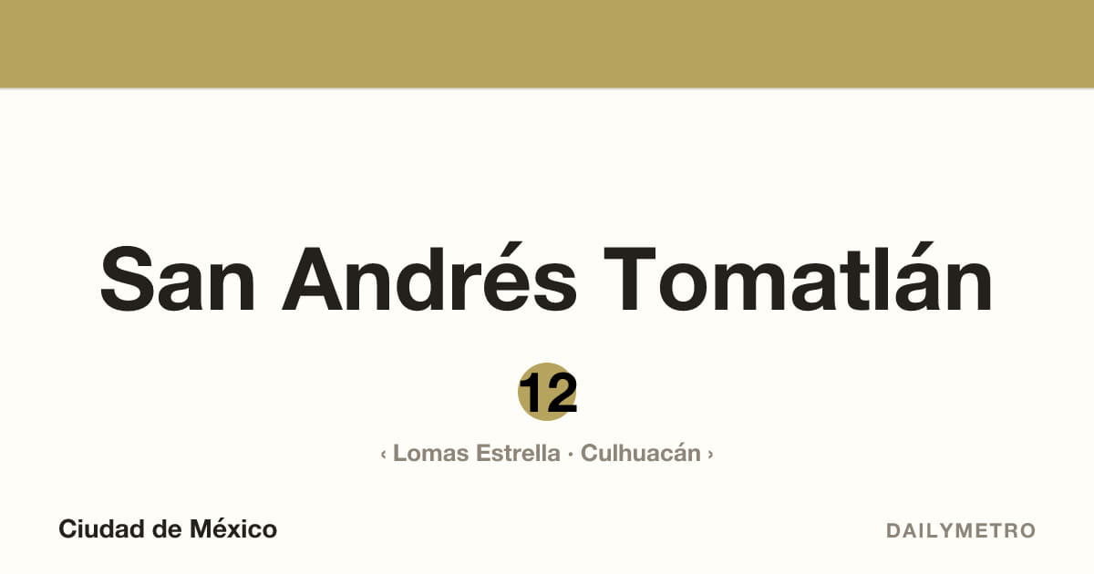 Estación San Andrés Tomatlán · Líneas 12