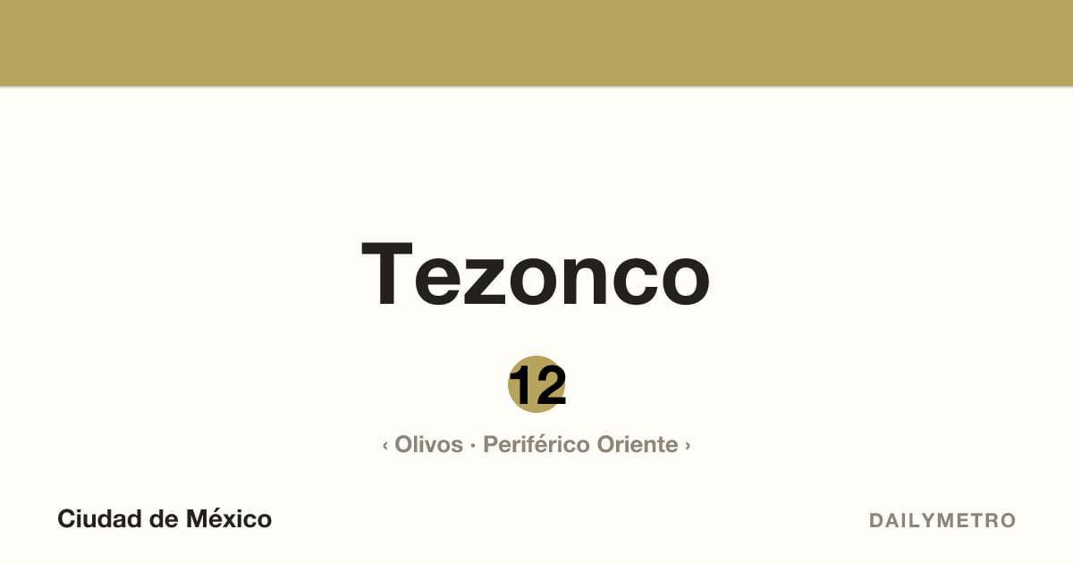 Estación Tezonco · Líneas 12