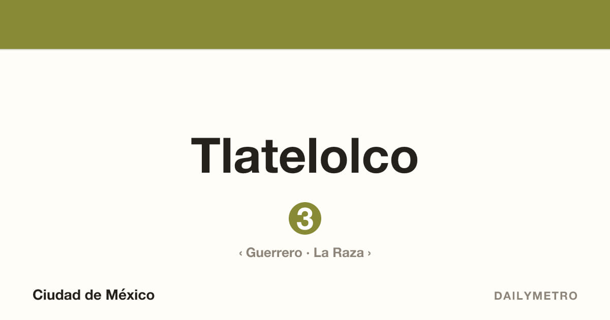 Estación Tlatelolco · Líneas 3