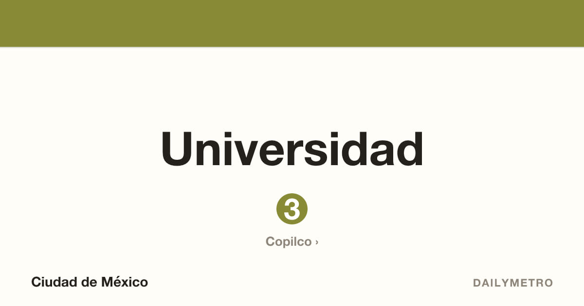 Estación Universidad · Líneas 3
