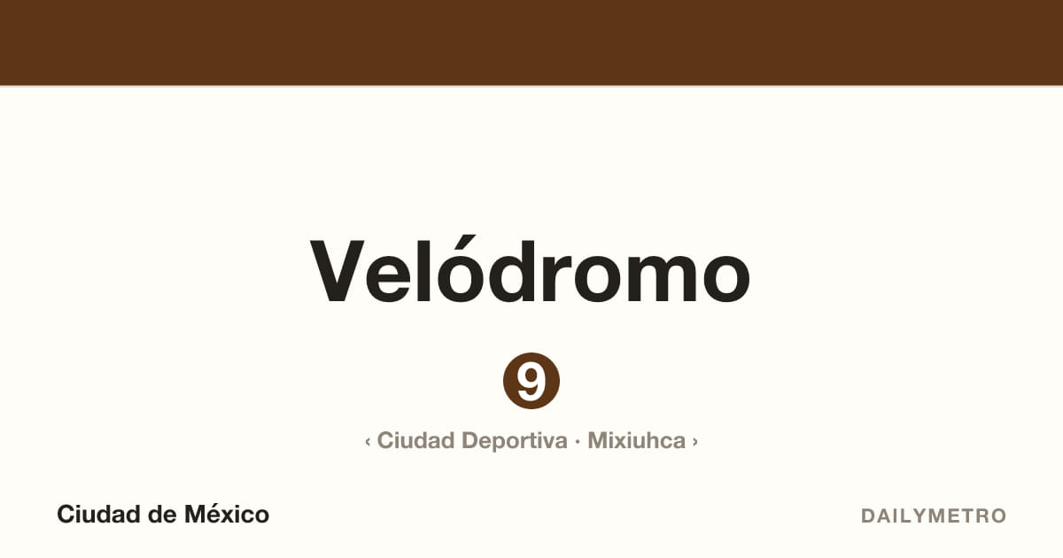Estación Velódromo · Líneas 9