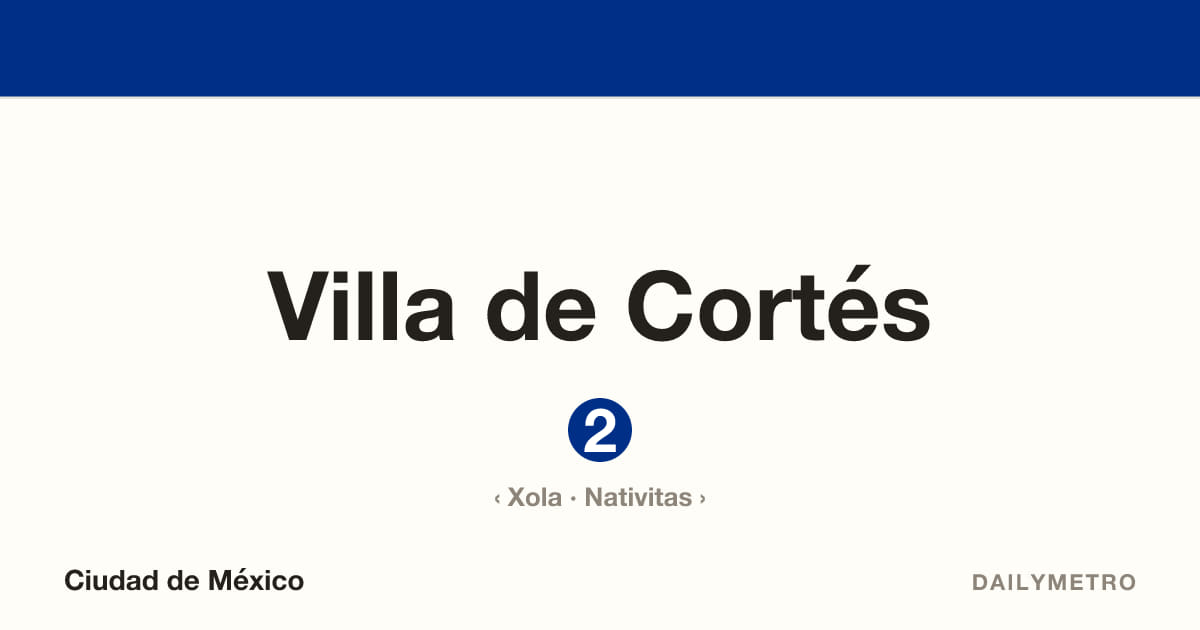 Estación Villa de Cortés · Líneas 2
